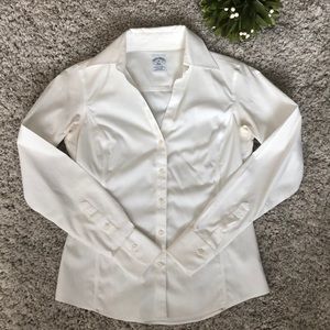 Women’s White Non- Iron Button Down Shirt
